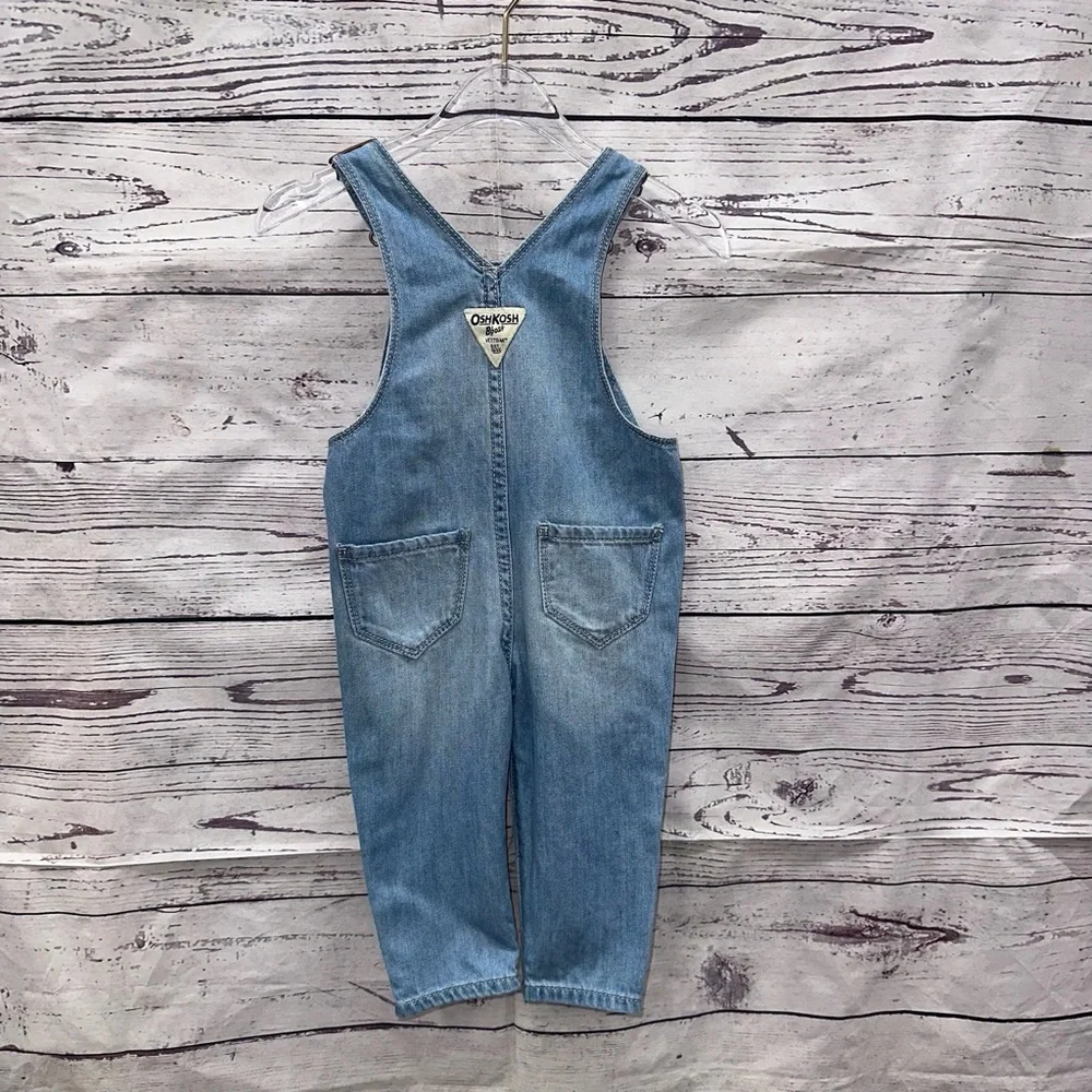 Oshkosh B’Gosh Girls Flower Detail Overalls Size 9 Months